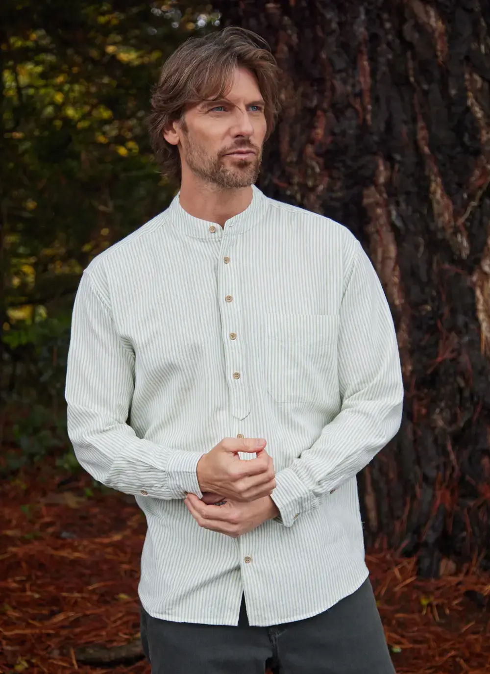 Striped Grandfather Shirt